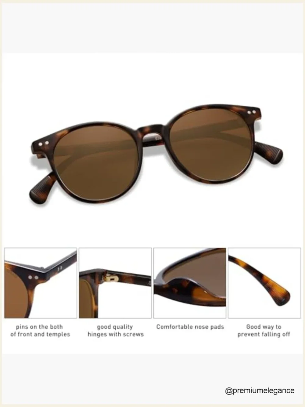 Small Round Classic Polarized Sunglasses for Women Men Vintage Style UV400 Lens